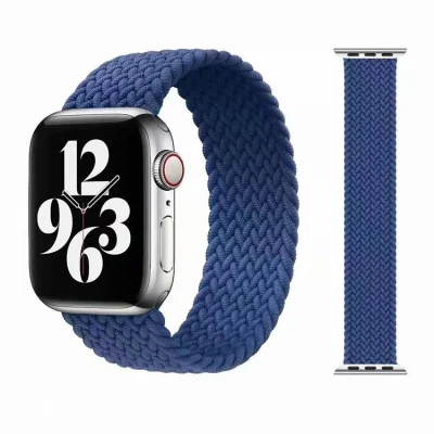 Apple Watch Series 6용 40mm 브레이드 솔로 루프 밴드, Iwatch 4 5 6용 44mm 나일론 팔찌